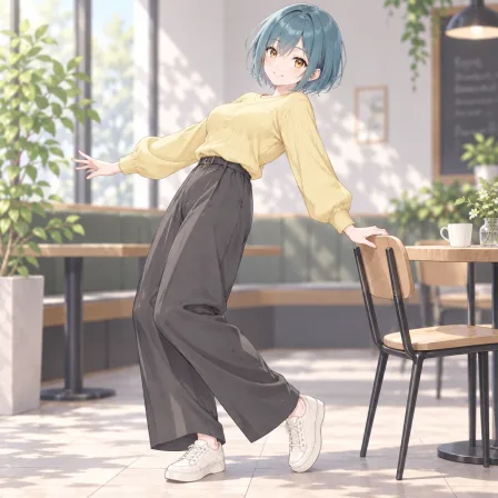 leaning back