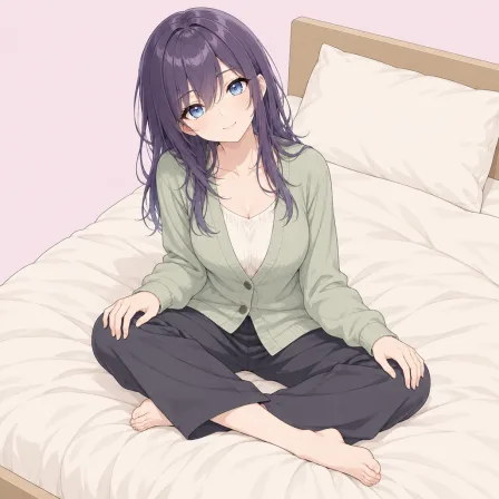 on bed