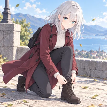 on one knee