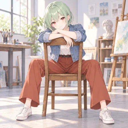 sitting backwards