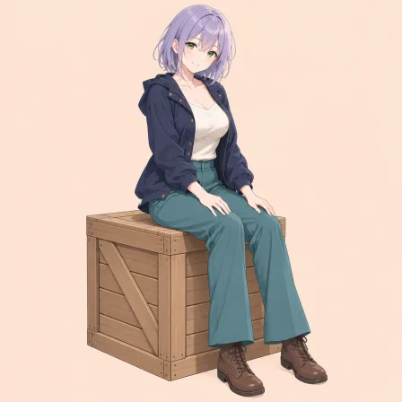 sitting on object