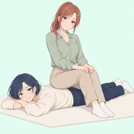 sitting on person