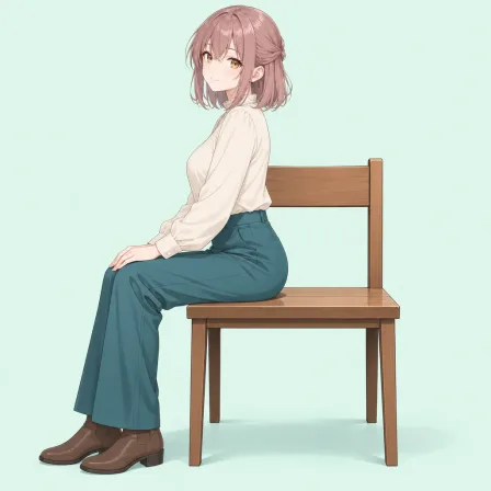 sitting sideways