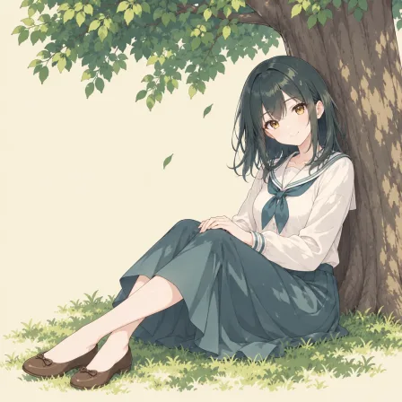 under tree