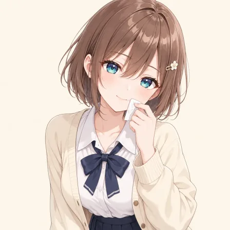 wiping mouth