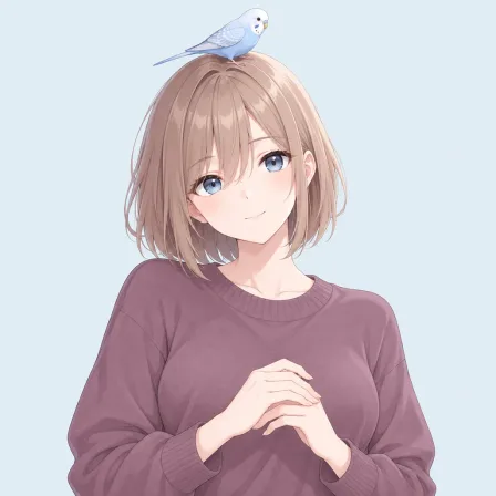 bird on head