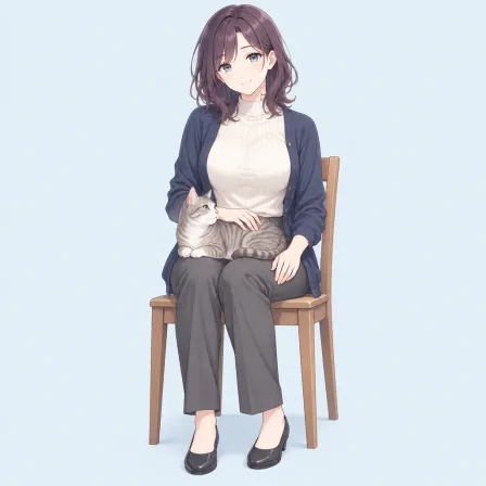 cat on lap