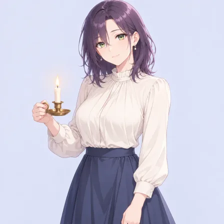 holding candle