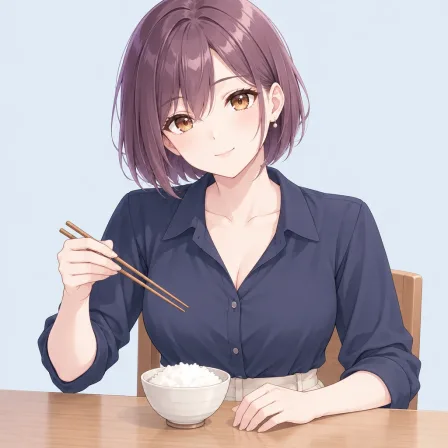 holding chopsticks