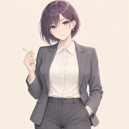 holding cigarette