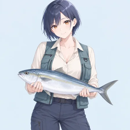 holding fish
