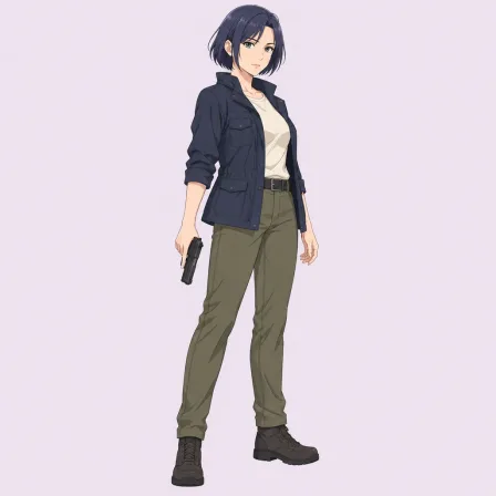 holding gun