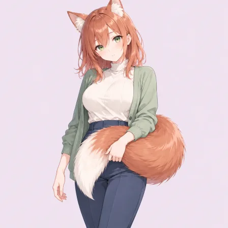 holding own tail