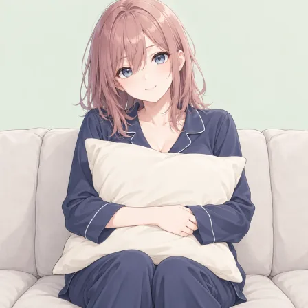 holding pillow