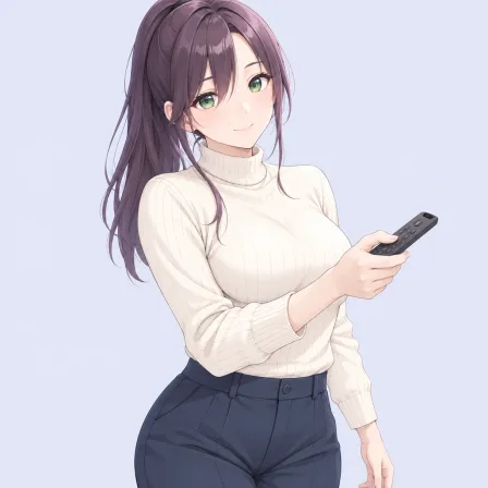 holding remote control