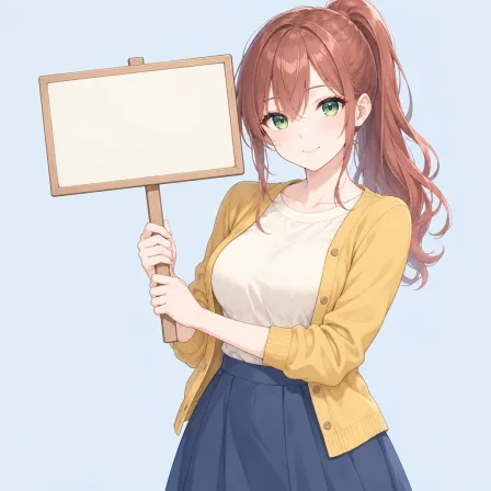 holding sign