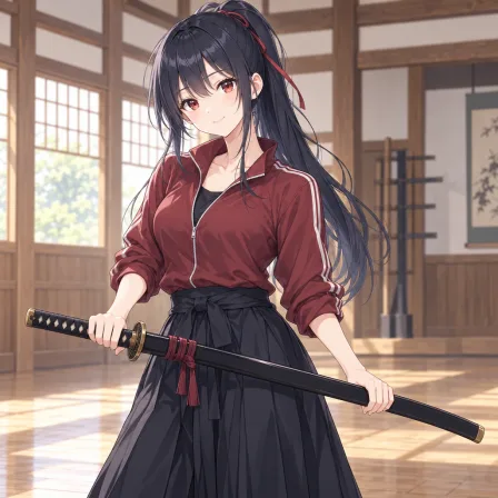 holding sword