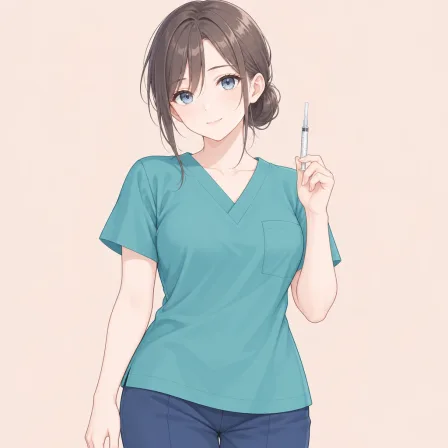 holding syringe