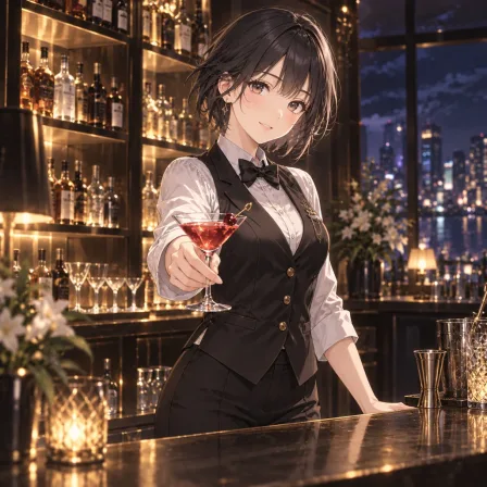 夜のバーテンダー