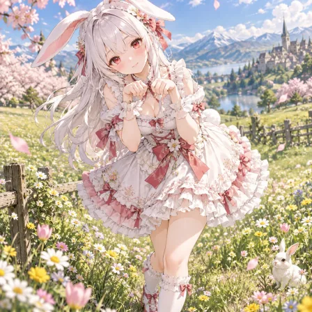 春のうさぎ娘