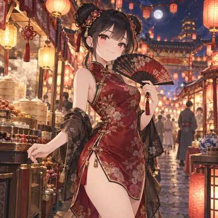 チャイナドレスの夜市