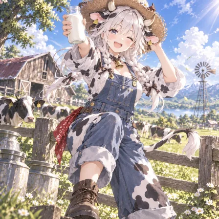 牧場の牛娘