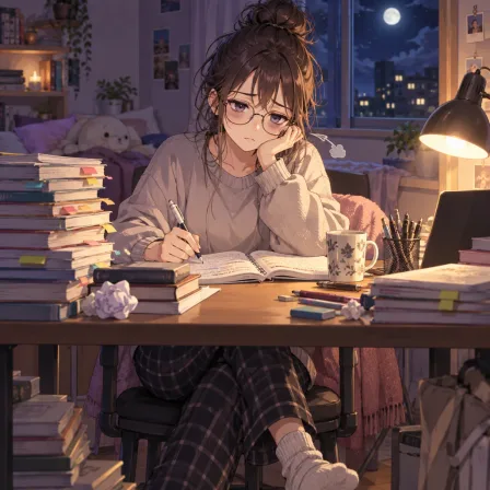 徹夜の試験勉強