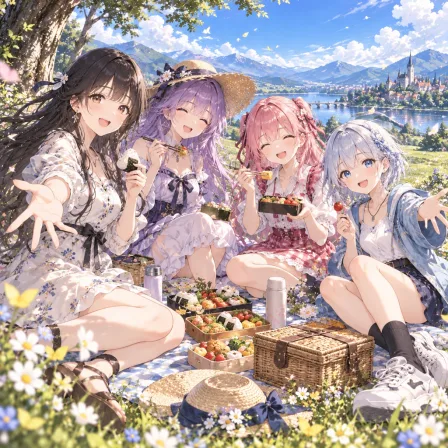 4人でピクニック