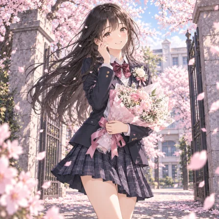 卒業式の花束