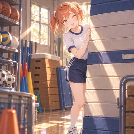体育倉庫のかくれんぼ