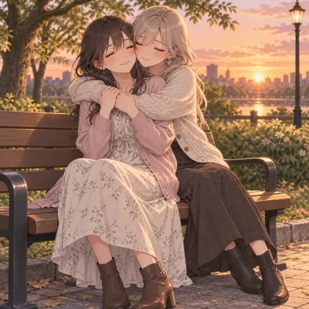 後ろからぎゅっ
