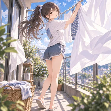 ベランダの洗濯物