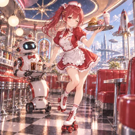 レトロフューチャーのダイナー