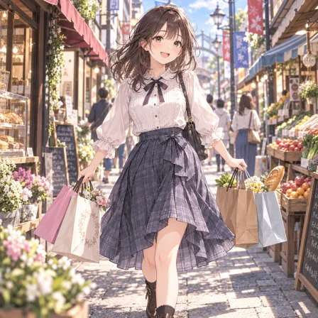 商店街の買い物