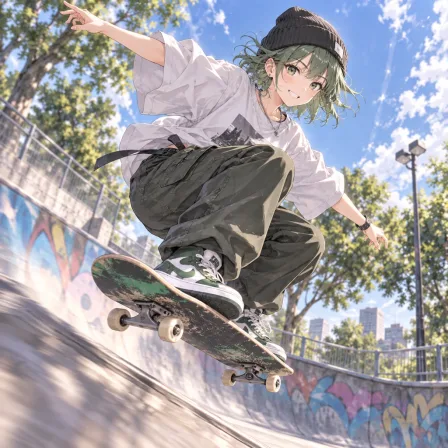 スケボー女子