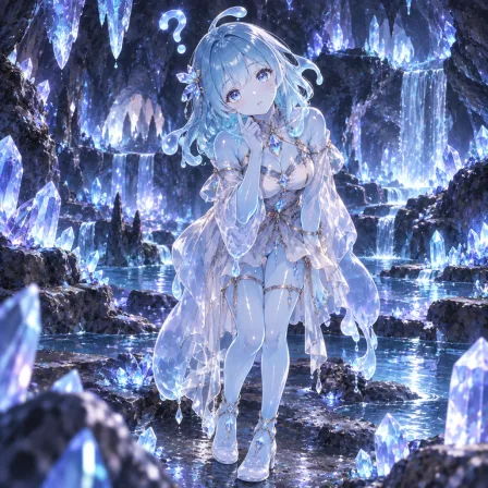 洞窟のスライム娘