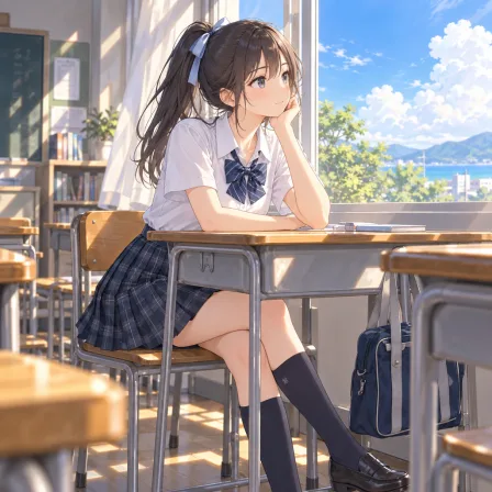 夏服の教室