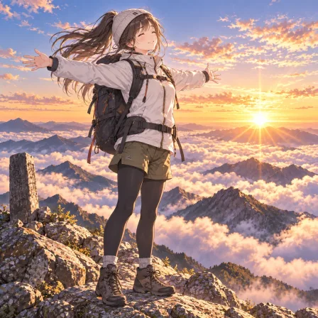 山頂のご来光