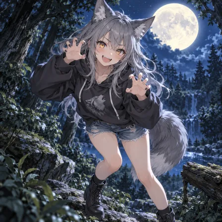満月の狼少女