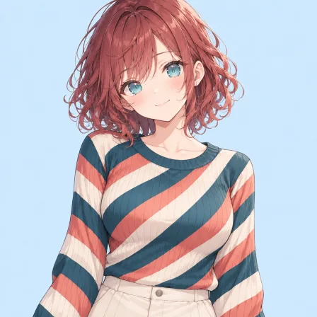 diagonal-striped clothes