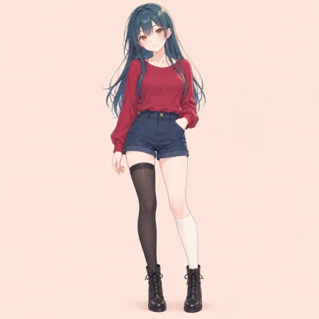 uneven legwear