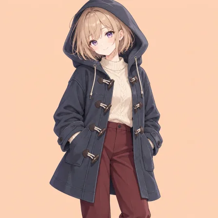 hooded coat