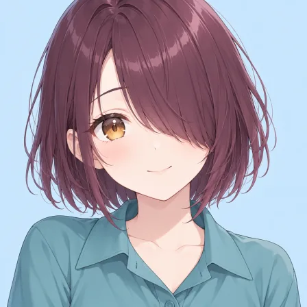 one eye covered