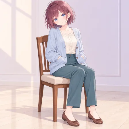 on chair